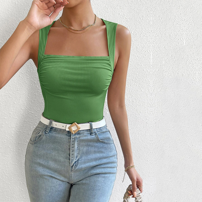 Fashion New Sexy Slim Temperament Versatile Sleeveless Knitted Elastic Vest Tops For All Seasons_voghion.com