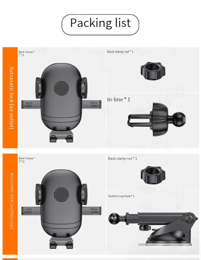 Universal Car Phone Mount Holder - Carbon Fiber Suction Cup & Air Vent Compatible, Extendable, Secure & Adjustable For Hands-Free Driving_voghion.com