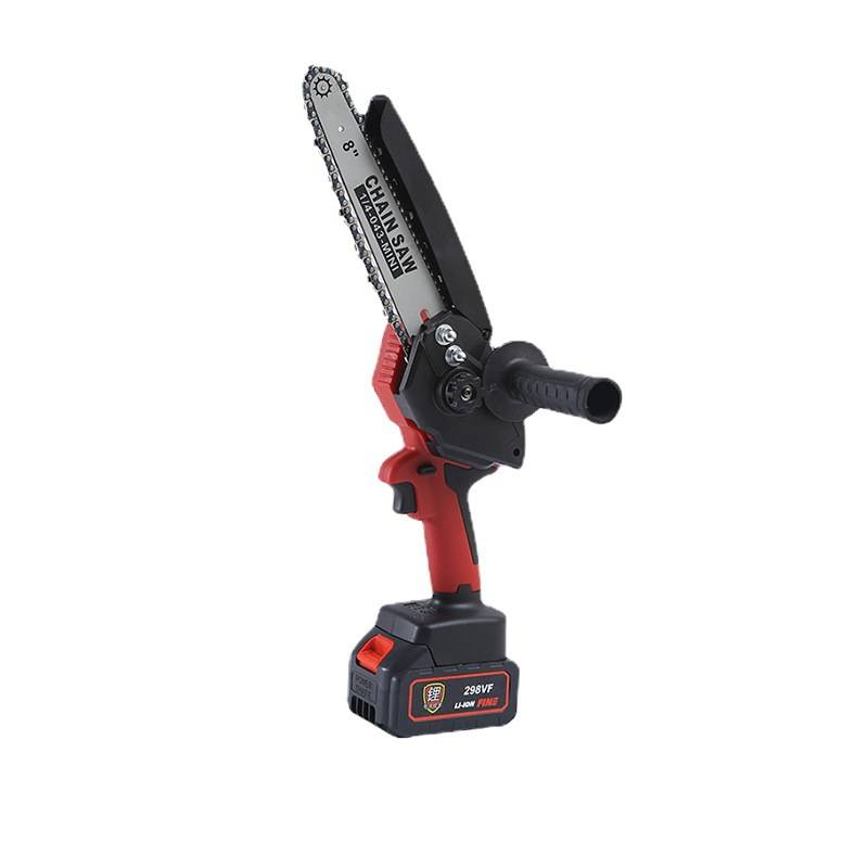 8-Inch Mini Chainsaw, Cordless Electric Chainsaw With Lithium Battery, Lightweight Handheld Chainsaw For Wood Cutting, Tree Pruning, Gardening_voghion.com