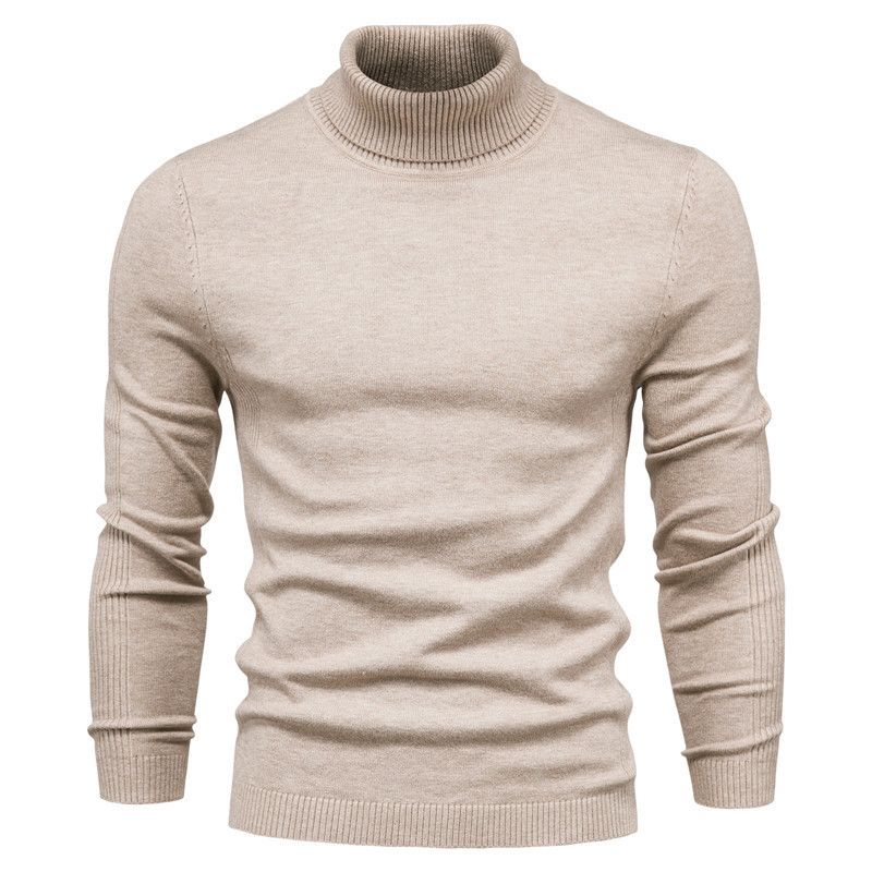 New Men's Sweaters For Autumn And Winter, Including Base Layer Sweaters, Slimming High-neck Casual Knitted Sweaters And Thread Sweaters_voghion.com