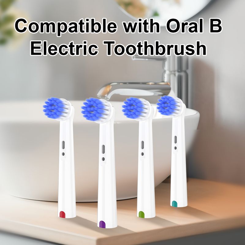 12 Pack Soft Toothbrush Heads Compatible With Oral B Electric Toothbrush, Professional Replacement Brush Head Refills For 1000 100 1500 4000 7000 8000_voghion.com