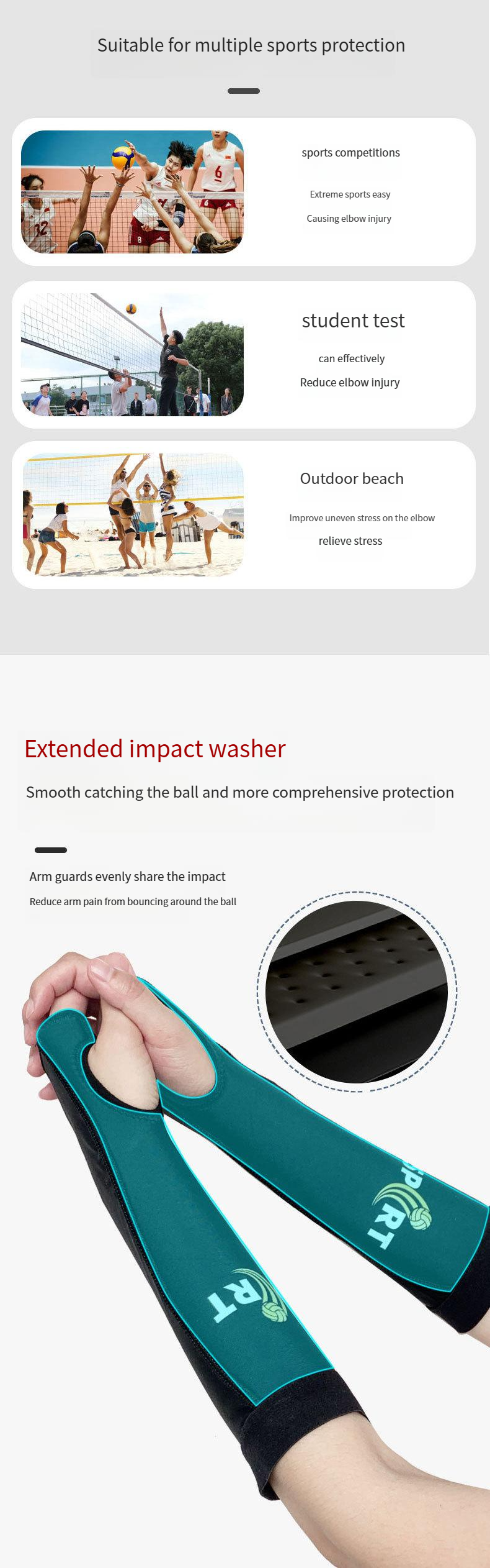Volleyball-Armstulpen mit Kompressionsfunktion – Atmungsaktiver und elastischer Unterarmschutz für Sport und Sommer_voghion.com