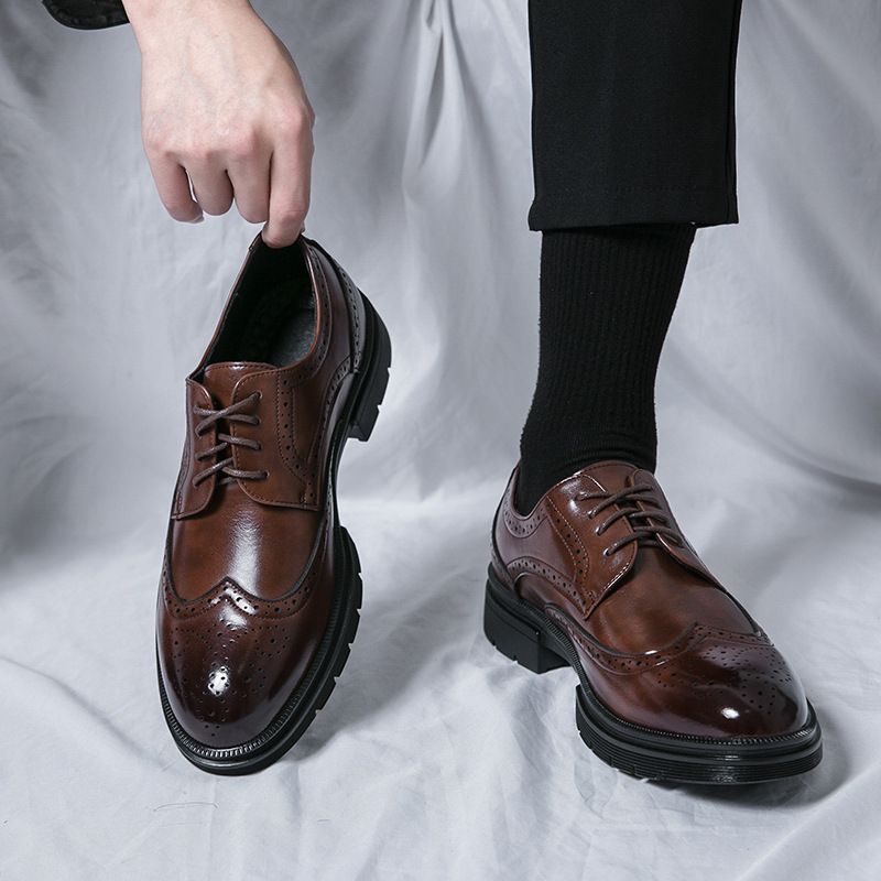 Mocassini formali da uomo in pelle, stile brogue, intagliati, taglie grandi, 38-46, primavera-autunno_voghion.com