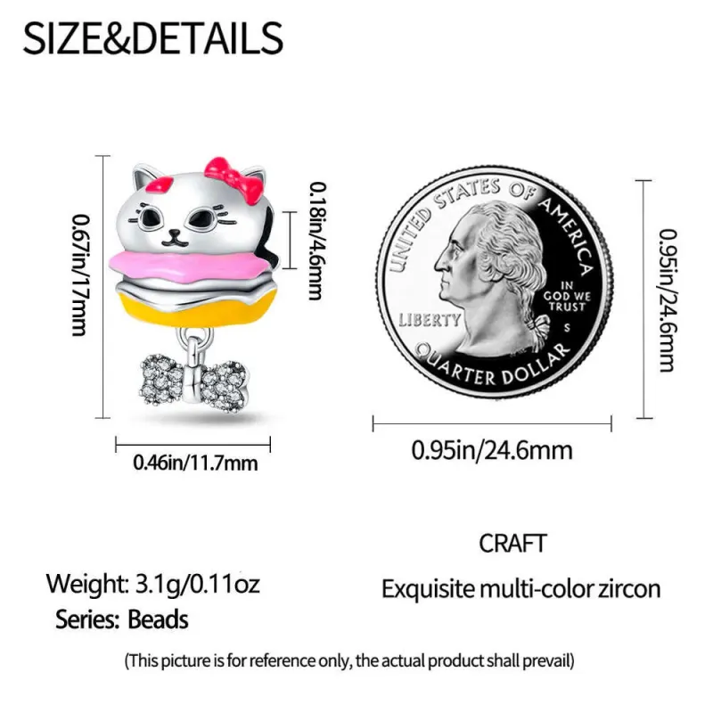 925 Sterling Silver Pet Life Series Charms Cat Burger Family Beads Fit Bracelet Necklace DIY For Women Fashion Jewelry_voghion.com