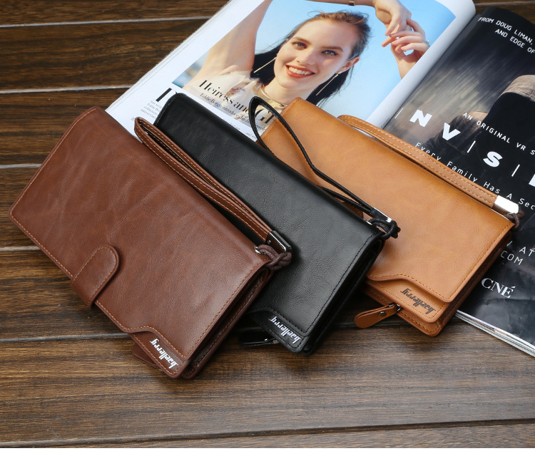 BAELLERRY Ny pung til mænd Multifunktionel Business Clutch Taske Højkvalitets Lynlås Mobiltelefon Taske Herre Taske_voghion.com