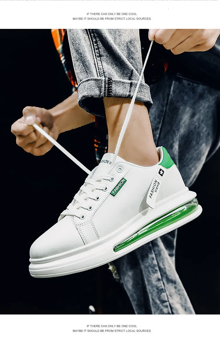 Height Increasing Fashion Brand Sneakers Men Casual Soft Comfortable Pu Leather Breathable Flats Shoes for Man tenis_voghion.com
