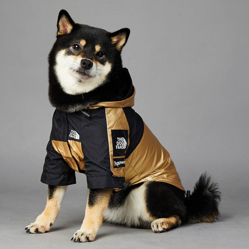 American Flag Tide Brand Windproof and Rainproof North New Dog Large Dog Raincoat Dog Pet Charge Clothes_voghion.com