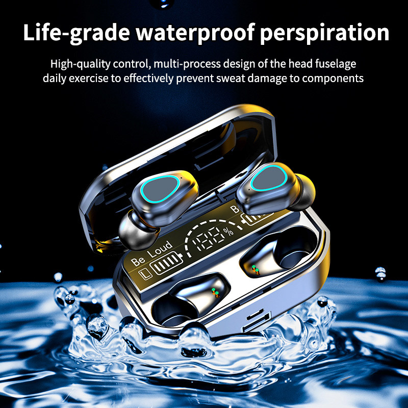 G28 TWS Ασύρματα ακουστικά Bluetooth 5.2 Στερεοφωνικά αθλητικά αδιάβροχα ακουστικά με γάντζο και μικρόφωνο, κουτί φόρτισης 2000mAh_voghion.com