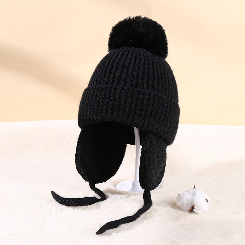 Abbigliamento per bambini Cappello per bambini lavorato a maglia Protezione per le orecchie del bambino e cappello in filo soffice_voghion.com