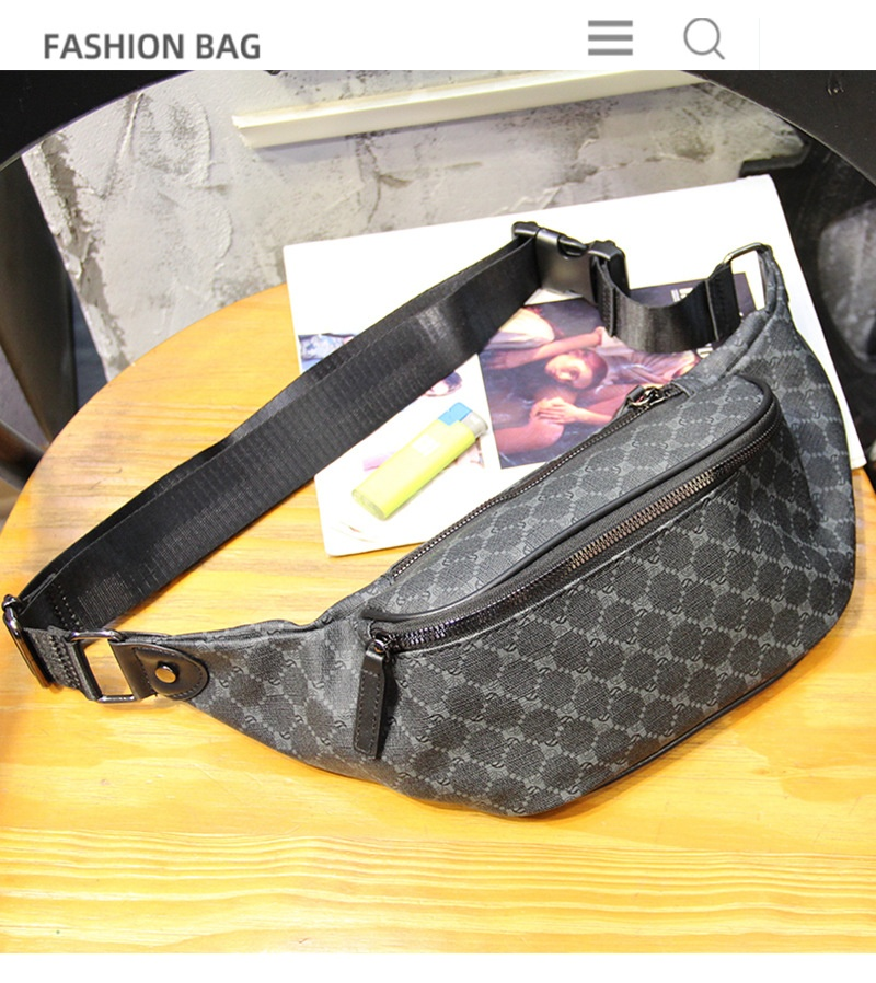 Uusi ruudullinen Rinta Urheilu Pyöräily Puhelin Vyötärö Korean Edition miesten olkapäälle rento muoti Crossbody laukku_voghion.com