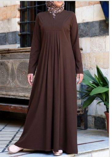 2025 Frühling und Herbst Invisible Zipper Plissee Fashion Langen Rock Muslimischen Robe_voghion.com