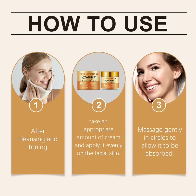 JAYSUING Turmeric Vitamin C Face Cream Gently Cares, Hydrates, Nourishes, Moisturizes, Tightens And Tender Skin_voghion.com