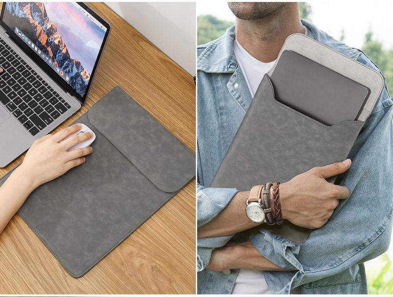 Computer Sleeve Case For Book IPad Air M1 M2 13 14 15 6 16 Pro 12 9 11 Inch Cover Bag Pouch Matte Vegan Leather_voghion.com
