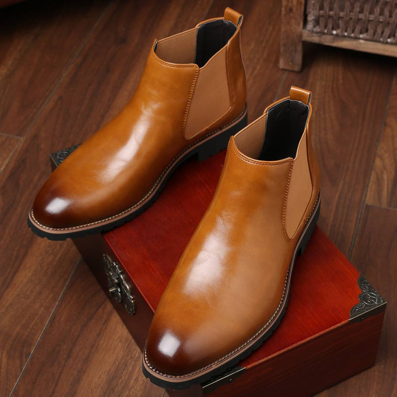 Men’s Shoes Slip On Casual Boots ashion Ankle Boots Men Large Size Men's Shoes and Boots_voghion.com