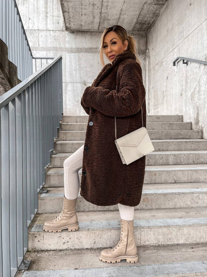 Vrouwen Trenchcoat Pluche Dikke Overjas Herfst Winter Enkelrijs Teddy Jas Lange Stijl Buitenkleding Streetwear_voghion.com