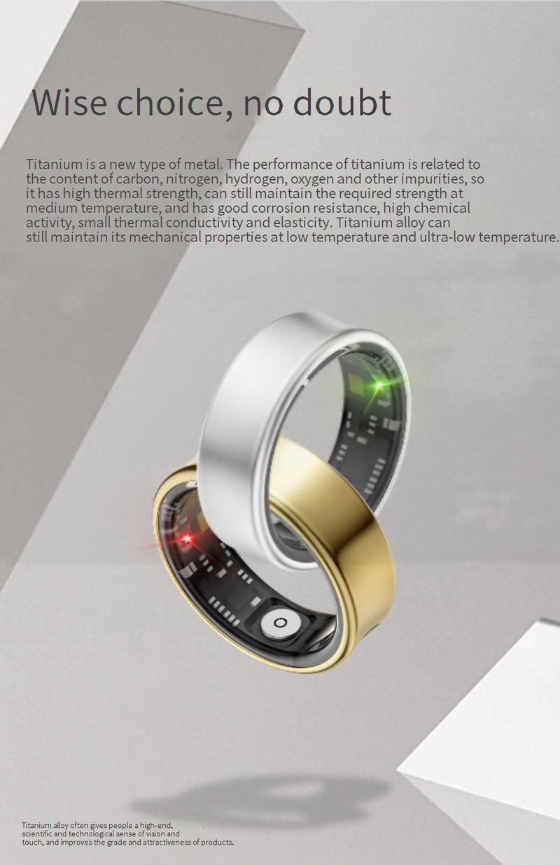 Ringe Smart Ring Bluetooth Ring Mode Multifunktional Schwarz Technologie Wasserdicht Schlaf Herzfrequenz Übung Überwachung Blau_voghion.com