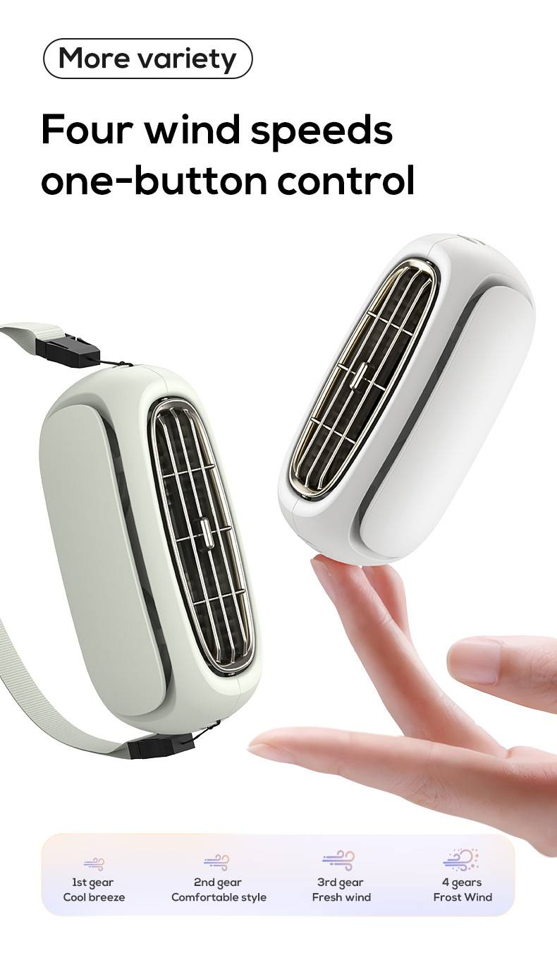 New Outdoor Portable Desktop USB Charging Handheld Neck Fan_voghion.com