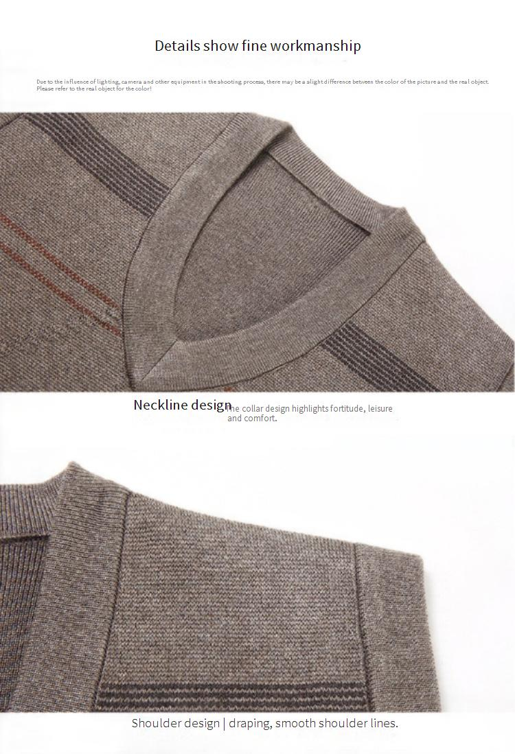 Herren-Strickweste – ärmelloser Pullover, warm, Polyester, V-Ausschnitt, schmale Passform, lässiger Lagenlook_voghion.com