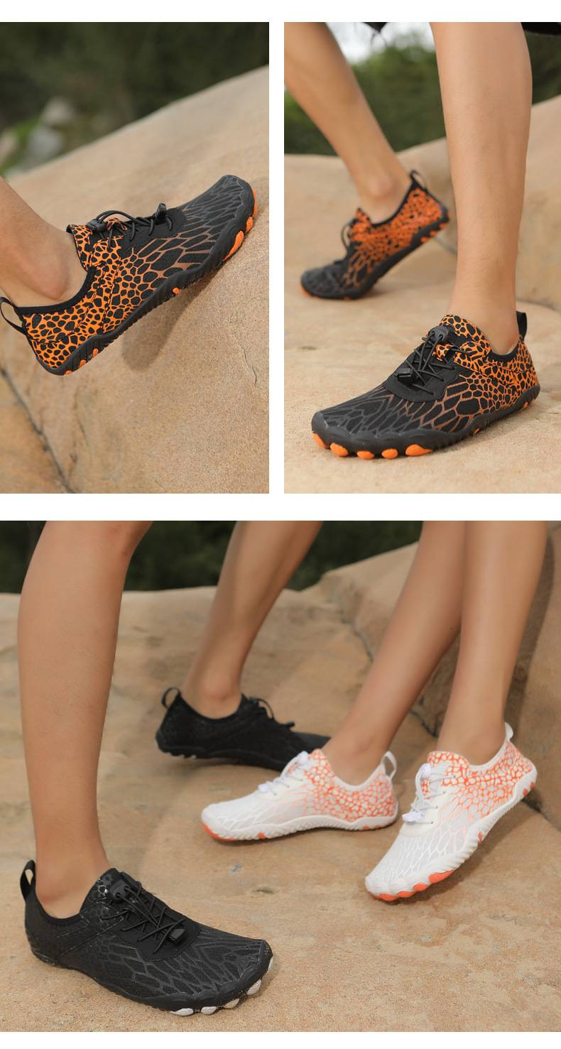 Scarpe da acqua a piedi nudi per uomo e donna - Design a cinque dita ad asciugatura rapida | Suola in gomma antiscivolo | Yoga, spiaggia e trail running (diversi colori e taglie)_voghion.com