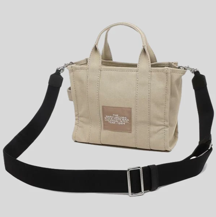 Marc Jacobs Tote The Mini Beige Blanco Logobeige Cotton M0016493 260_voghion.com