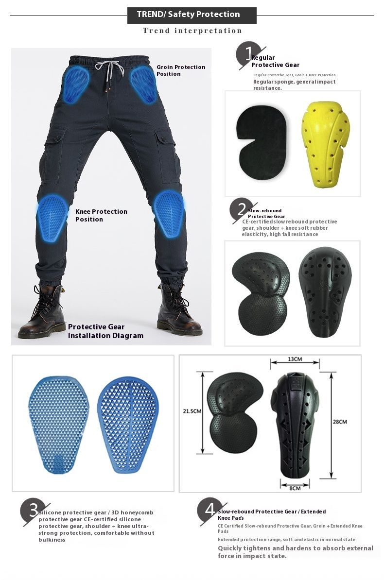 Men's & Women's Winter Thermal Riding Pants – Fleece-Lined Motorcycle Jeans, Slim Fit & Anti-Slip For Cold Weather Commuting_voghion.com