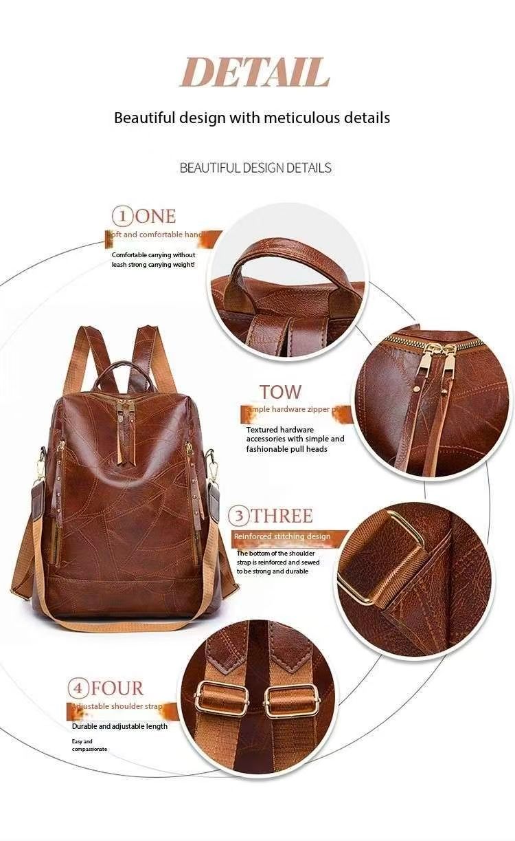 2025 Designer New Pu Capacity Computer Men And Women Commuting Bag Student Fashionable Versatile Travel Backpack_voghion.com