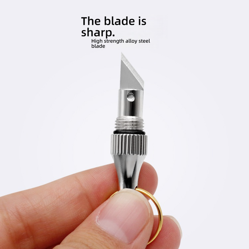 Brass Mini Engraving Knife Keychain - Portable Pocket Carving Tool For Crafts, Packages & Daily Use (Gold & Silver)"_voghion.com