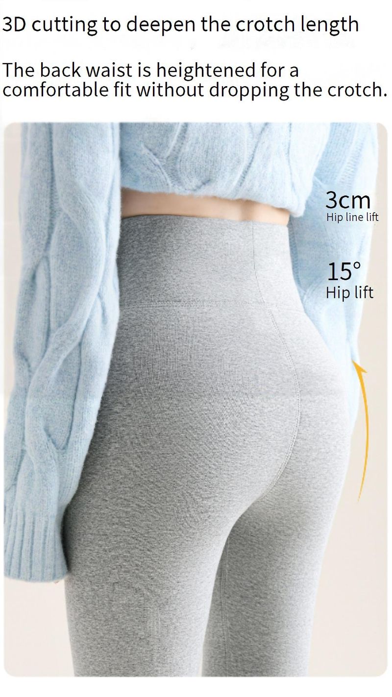 Leggings termici invernali caldi con fodera in pile di alta qualità e pantaloni elasticizzati a vita alta in pile di cammello da 600 g (opzioni da 280 g a 600 g)_voghion.com