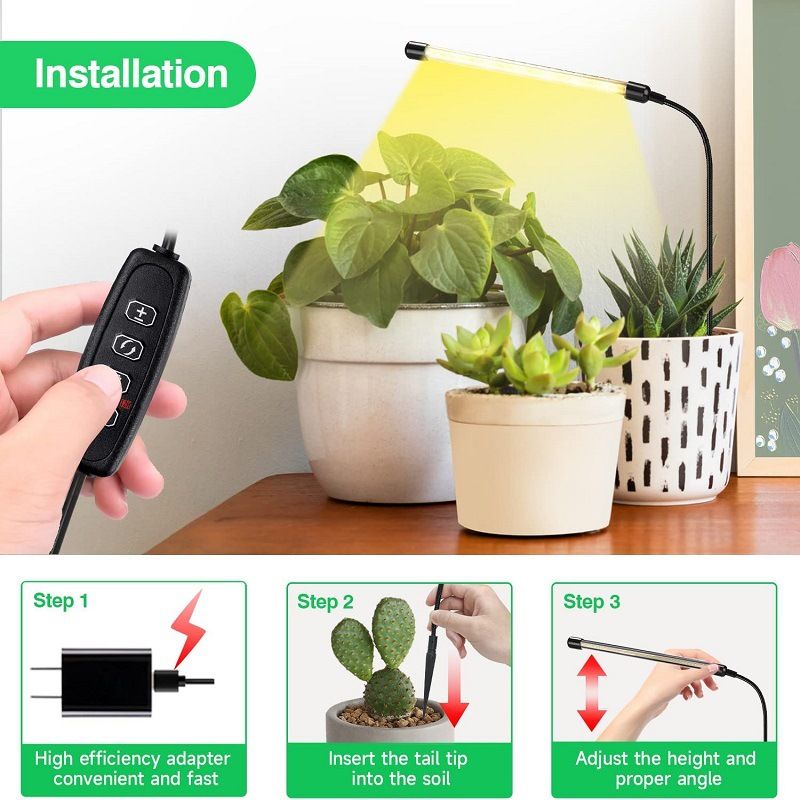 LED Ground Plug In Plant Light Full Spectrum Fill Light Succulent Ground Plug In Light Aquarium Plant Growth Light Factory_voghion.com