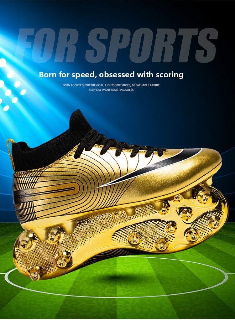 Large Size New Men's Breathable High-top Long And Short Nails Football Shoes Grass Training Shoes Football Shoes_voghion.com