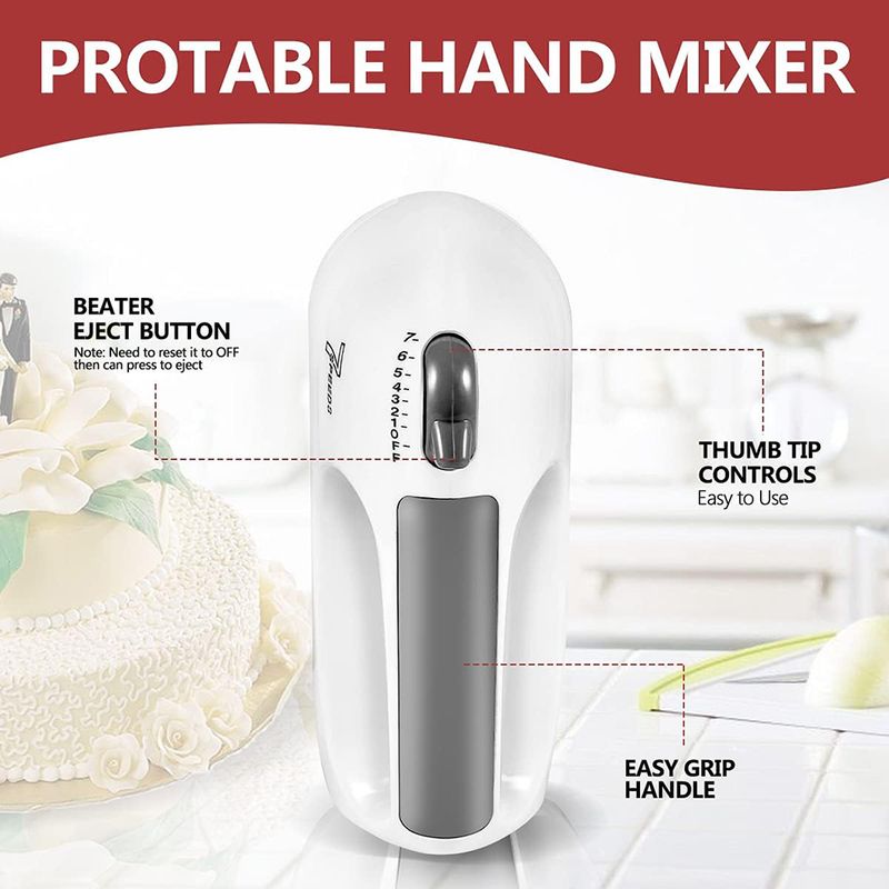100W 7 Geschwindigkeiten Steuerung Hand Mini Mixer Lebensmittel Mixer Multifunktionale Küchenmaschine Küche Mini Elektrische Manuelle Kochwerkzeuge_voghion.com
