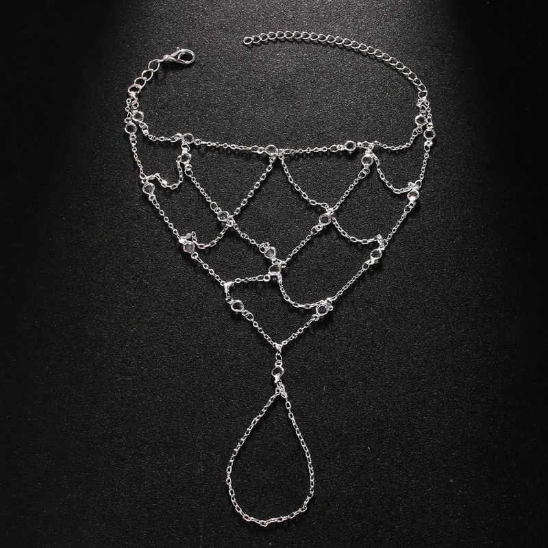 New Mesh Full Fashion Personality Niche Design High-end Inlaid Diamond Summer Back-of-Hand Chain_voghion.com
