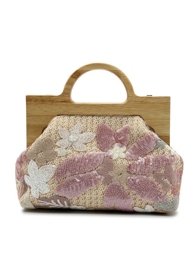 2025 Main Summer New Product Embroidered Sequin Evening Clutch Handheld Straw Woven Bag_voghion.com