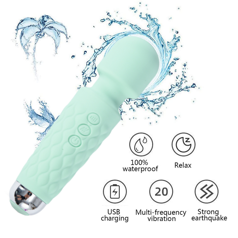 20 Modi Starke Vibration Verbesserter Mini-Vibrator USB-Aufladung Handkörpermassagegerät Klitoris G-Punkt-Vibratoren_voghion.com
