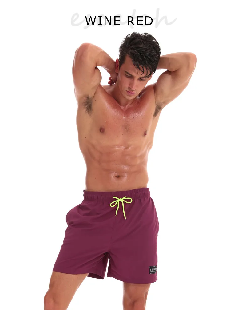 Badebekleidung, Badehose, Strand-Boardshorts, Badehose, Badeanzüge, Herren, Laufsport, Surfshorts_voghion.com