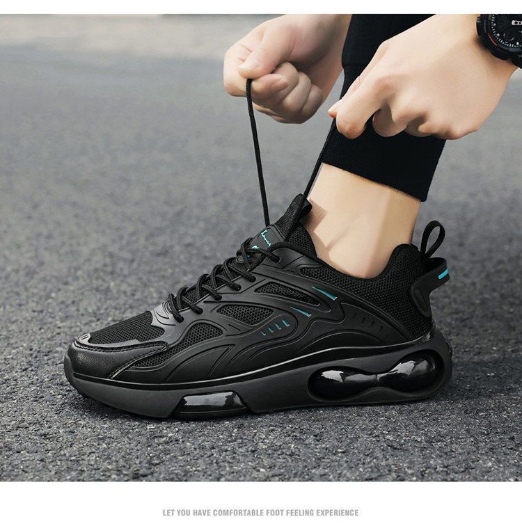 Modieuze Koreaanse vrijetijdsschoenen 2024 Lente Nieuwe Sport Luchtkussen Comfortabele en ademende hardloopschoenen voor heren_voghion.com