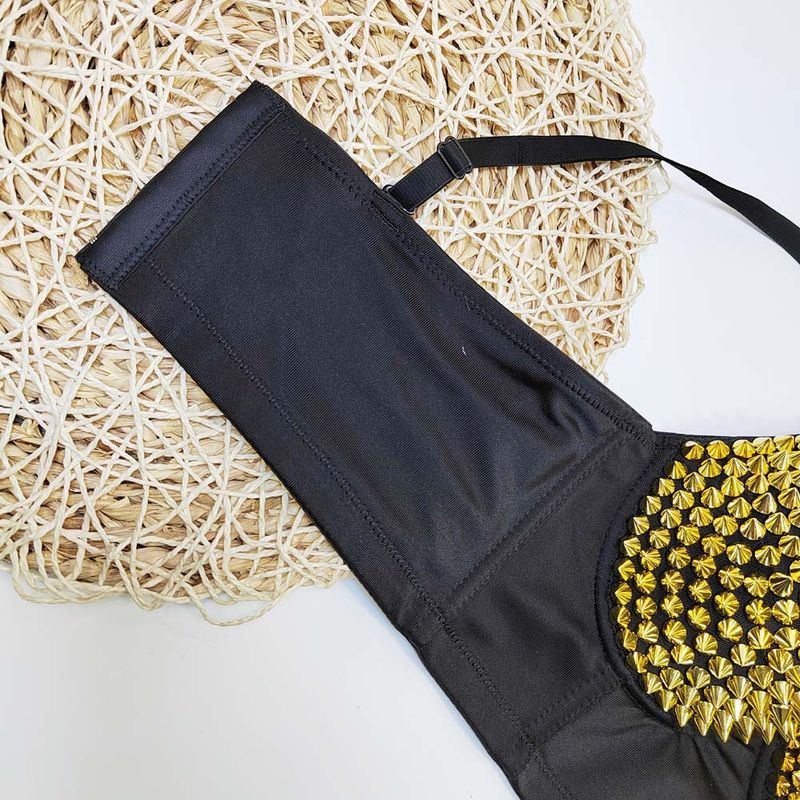 Outer corset, sexy nightclub bustier, halter tops_voghion.com