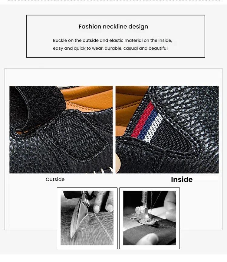 Voyage Voyage Foreign Trade Handmade Stitched Mark Line Loafers Extra Large Casual Men's Shoes_voghion.com