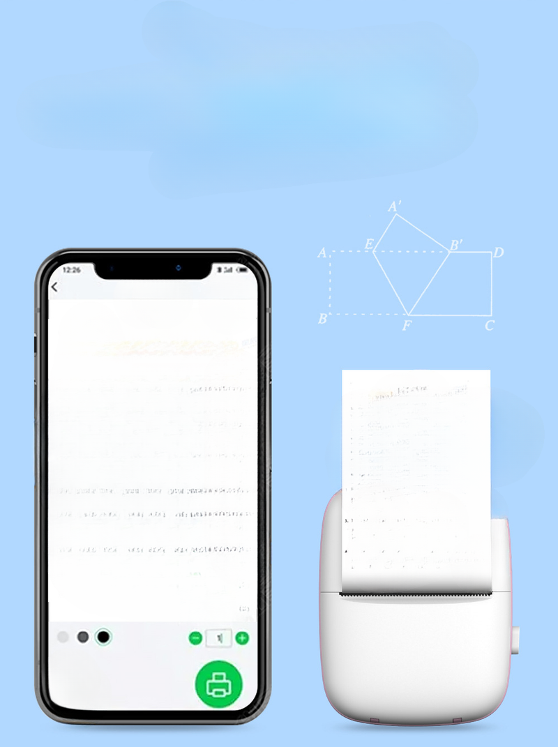 Hot-selling draagbare miniprinter, draadloos kan verbinding maken met mobiele telefoon, kleine huishoudelijke zelfklevende etikettenprinter_voghion.com