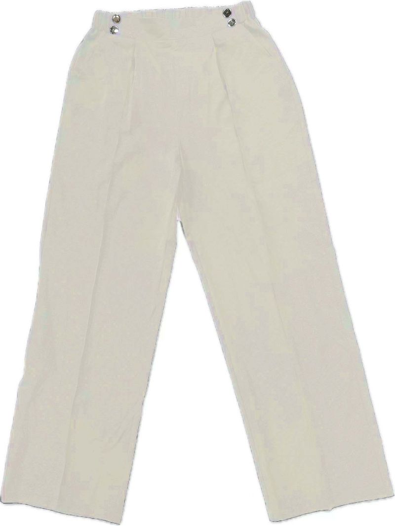 "Elegant High-Waisted Wide-Leg Trousers For Women – Soft Polyester Fabric, Comfortable Straight-Leg Design, Versatile Casual & Office Wear (Khaki,_voghion.com