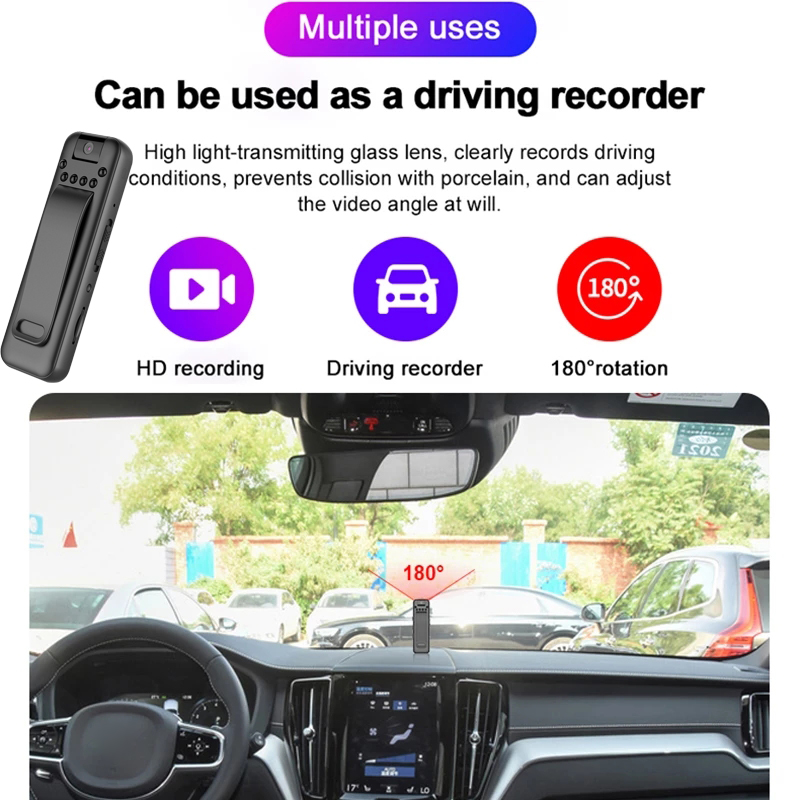 Mini Camera Full HD 1080P Micro Body Camcorder Night Vision DV Video Voice Recorder With 180 Rotating Len Smallest Camera_voghion.com