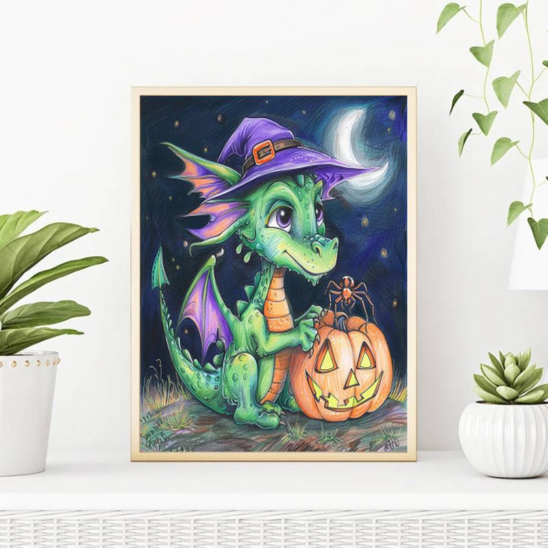 RUOPOTY Oliemaling Efter Tal Sæt Dekorative Malerier Halloween Monster Maleri Tal Vægdekoration_voghion.com