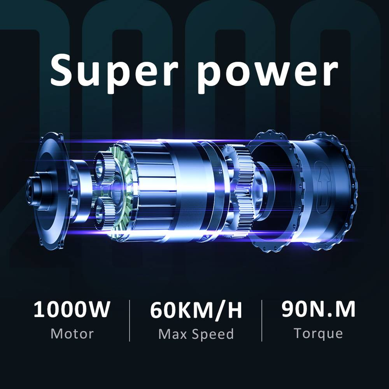 GUNAI-Y Motorower elektryczny rower dla dorosłych 20-calowy terenowy rower górski elektryczny z akumulatorem litowo-jonowym 48 V 18 AH, 7-biegowy z pełnym zawieszeniem_voghion.com