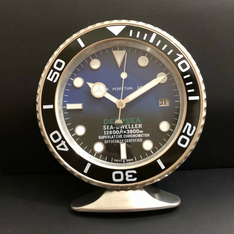 Silent luminous fashion creative high-end living room company front desk decoration clock watch design GMT table clock_voghion.com