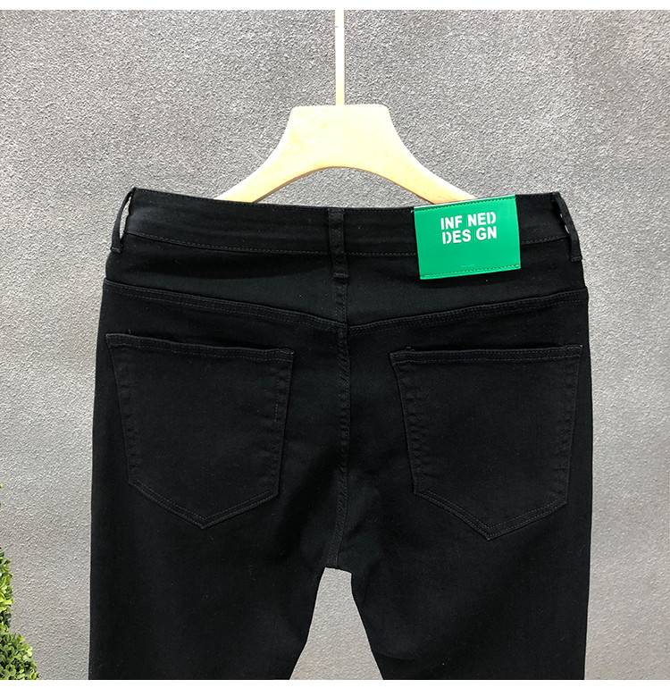 Spring Autumn Style Men Trendy Slim Fit Small Foot Nine-point Pants Casual White Pants Loose Cotton Material Suitable Men_voghion.com