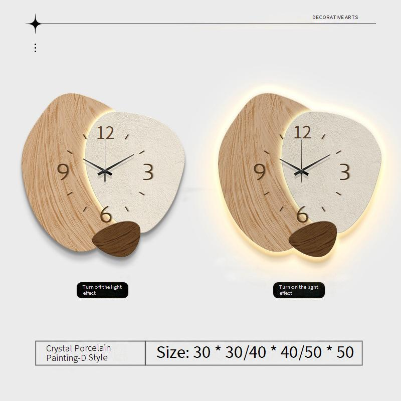 Wandklokken Crème Stijl Creatieve Woonkamer Sfeervolle Klok Hangend_voghion.com