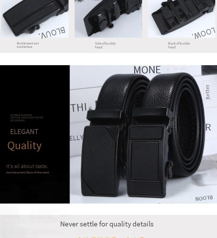 Cintos masculinos Cinto masculino de couro sintético com fivela automática de microfibra Cinto casual para negócios Produtos para barraca de mercado noturno_voghion.com