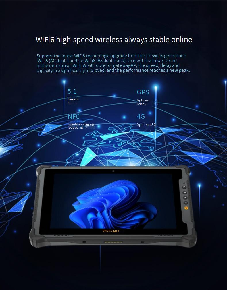 EMdoor M10A 10.1" Rugged Windows Tablet - Intel Core I5, 16GB RAM, 128GB SSD, 4G LTE, IPS HD Display, GPS, Face Recognition, Industrial & Outdoor Use_voghion.com