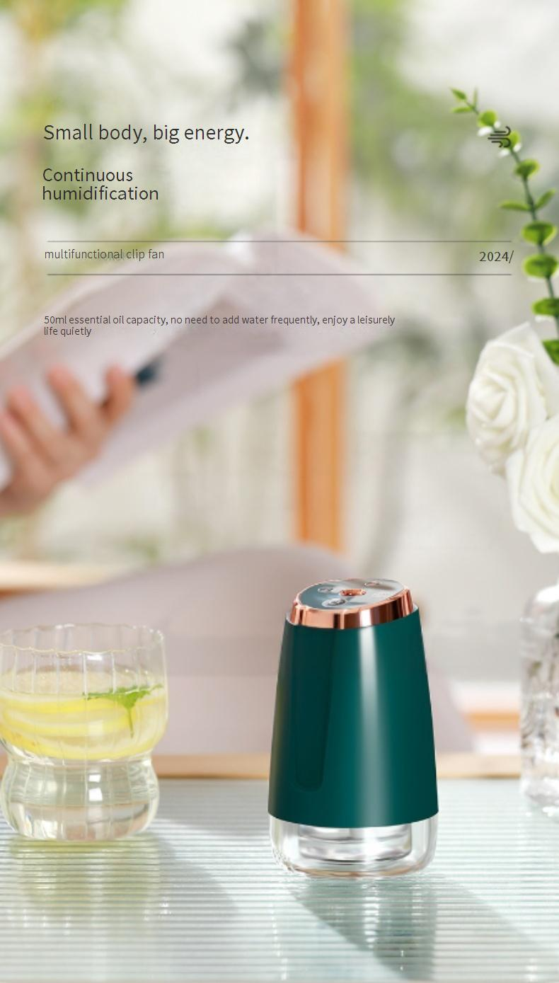 Wireless Aroma Diffuser With Essential Oils - Portable USB Rechargeable Air Freshener For Home, Bathroom & Hotel Rooms, Night Light Feature_voghion.com