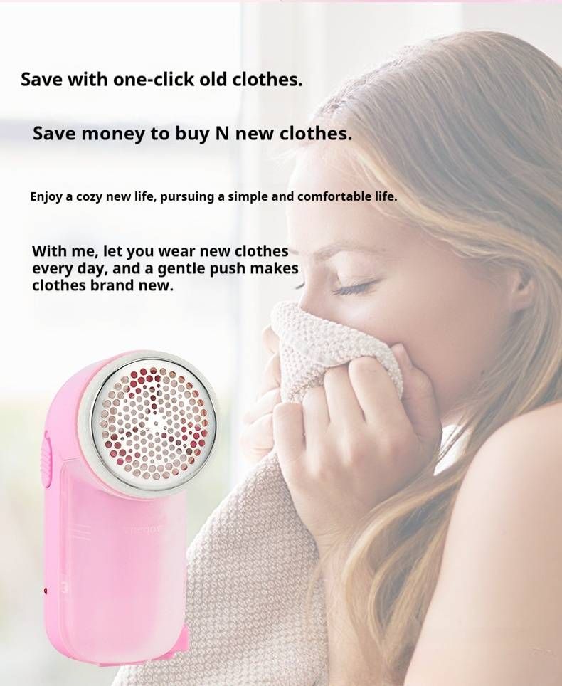 USB-Powered Fabric Shaver – Electric Lint Remover For Clothes & Sweaters | Portable Fuzz Shaver With LED Light & Replacement Blades_voghion.com